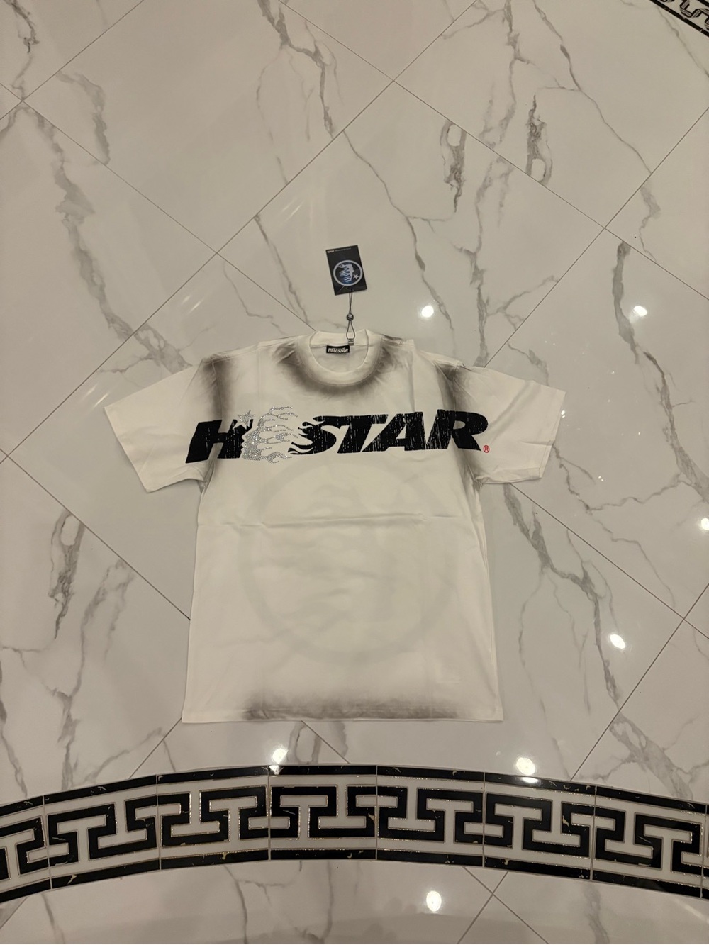Hellstar men’s medium washed print with rhinestone